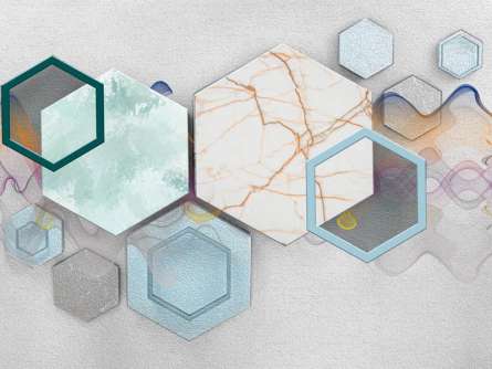 Фотошпалери шестикутники 3d