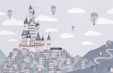 Фотообои Замок и воздушные шары Фотообои Замок и воздушные шары