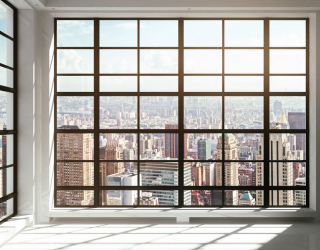 Фотошпалери Вид з вікна на місто 20239