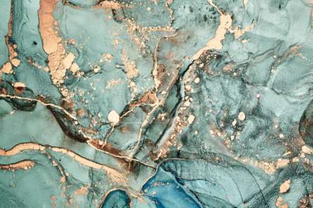 Фотошпалери Бірюзовий флюїд з золотом Фотошпалери Бірюзовий флюїд з золотом