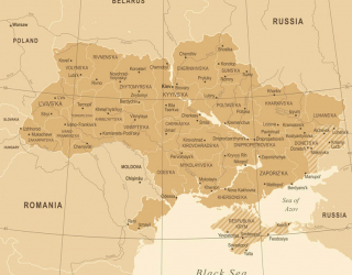 Фотообои Административная карта Украины 23572