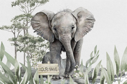 Фотообои Слон в тропиках Фотообои Слон в тропиках