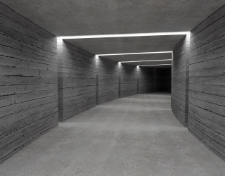 Фотообои Серый деревянный коридор 20306