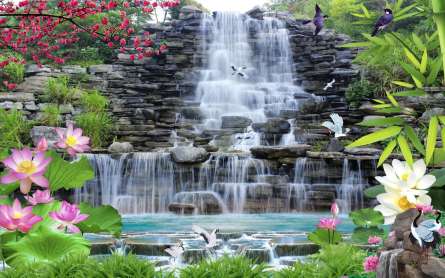 Фотообои Каменный водопад Фотообои Каменный водопад