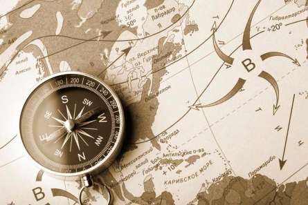 Фотообои Компас и карта