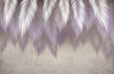 Фотошпалери сірі листя на стіну