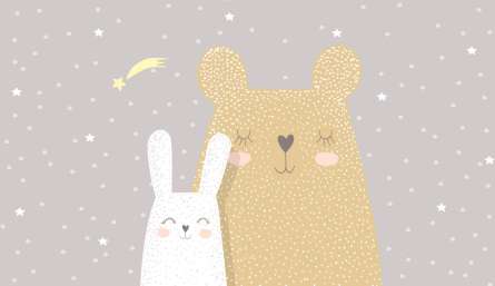 Фотообои Мишка и зайчик