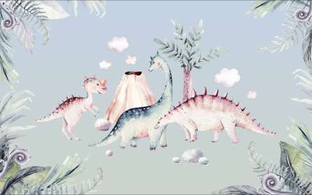 Фотообои Динозавры и зелень Фотообои Динозавры и зелень