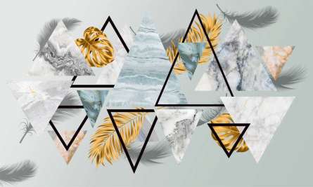 Фотошпалери трикутники з листям