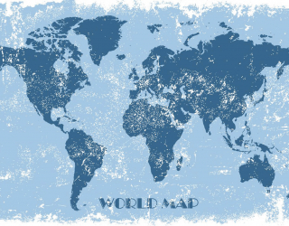 Фотообои Синяя карта мира 27230