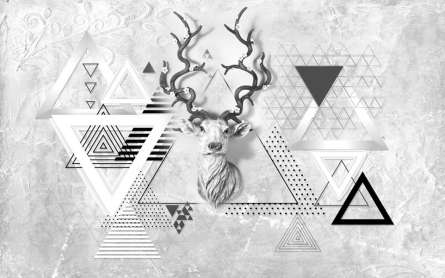 Фотообои Треугольники и олень