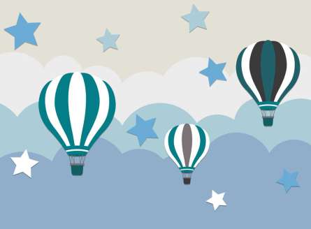 Фотообои Синие воздушные шарики Фотообои Синие воздушные шарики