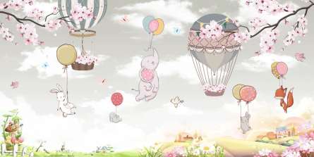 Фотообои Зверинец на шарах