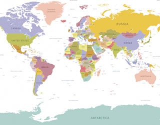 Фотообои Географическая карта мира 22612