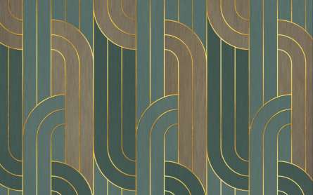 Фотообои Бирюзовая геометрия 3d