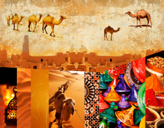Фотообои Пустыня, верблюды 18141