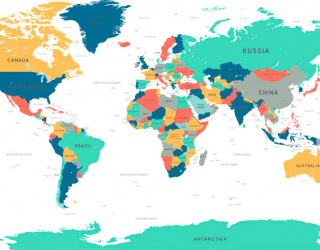 Фотообои Карта мира вектор 20116