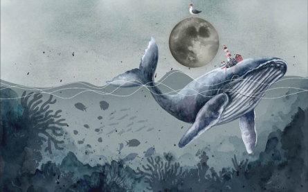 Фотообои Синий кит Фотообои Синий кит