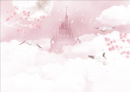 Фотообои Розовый замок Фотообои Розовый замок