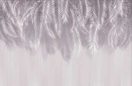 Фотошпалери дизайнерські листя пір'я
