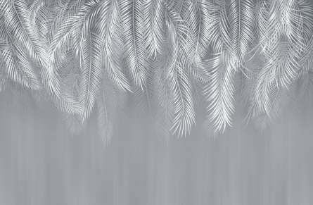 Фотошпалери сірі листя на стіну