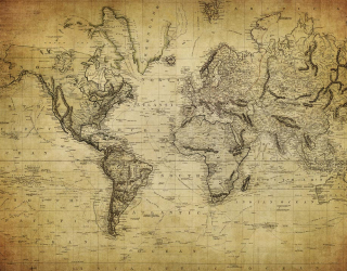 Фотообои Старинная карта мира 20550