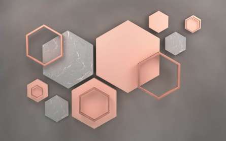 Фотошпалери шестикутники 3д