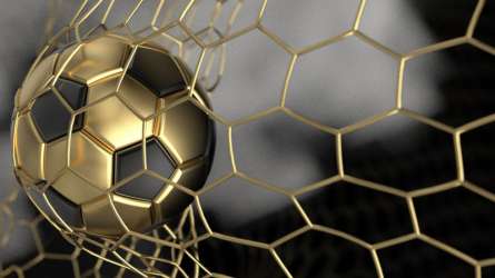 Фотообои 3д золотой мяч футбольный Фотообои 3д золотой мяч футбольный