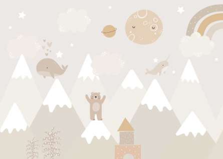 Фотообои Детский мешок бежевые оттенки Фотообои Детский мешок бежевые оттенки