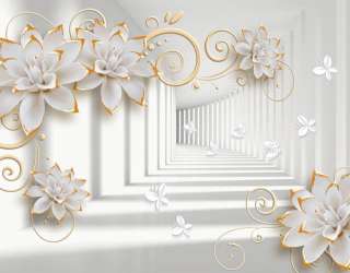 Фотошпалери 3D брошки і тунель 30546