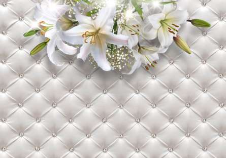 Фотошпалери Лілії під стелею Фотошпалери Лілії під стелею