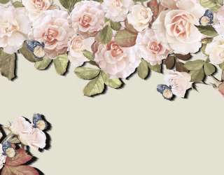 Фотошпалери Рожеві квіти вінтажні 22097