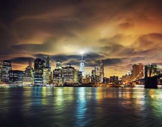 Фотошпалери красиве нічне небо над містом 20961