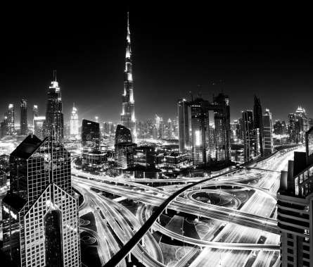 Фотошпалери дороги в мегаполісі