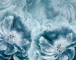 Фотошпалери бірюзові квіти 33135