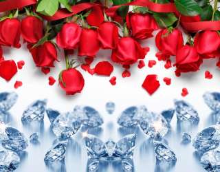 Фотошпалери Троянда з алмазом 19763