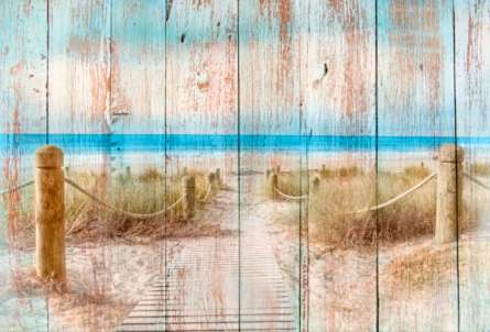 Фотообои Пейзаж на досках