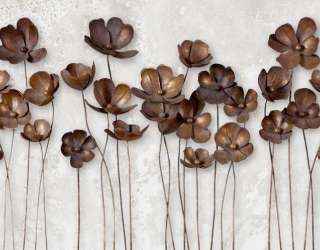 Фотошпалери коричневі квіти 3d 29965