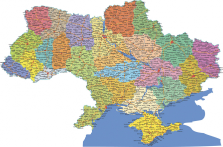 Фотообои Карта Украины