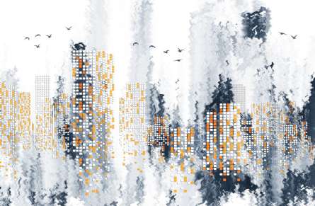 Фотошпалери 3Д висотки міста