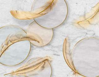 Фотошпалери золоті пір'я 29001g