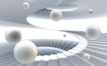 Фотообои Серые сферы 3д