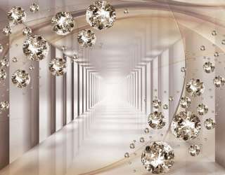 Фотошпалери 3Д тунель з камінням 31888