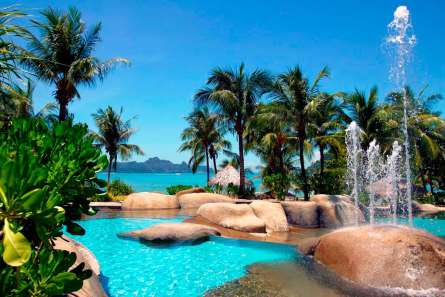 Фотошпалери Морська затока, пальми Фотошпалери Морська затока, пальми