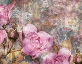 Фотошпалери Рожеві троянди Мальовані 33772