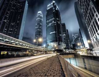 Фотошпалери вечірнє місто перспектива 20694