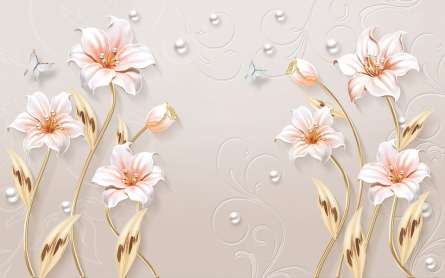 Фотообои Лиллии барельеф Фотообои Лиллии барельеф