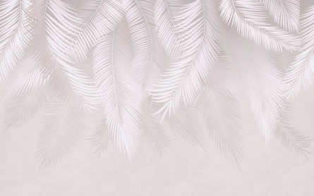 Фотошпалери сірі листя на стіну