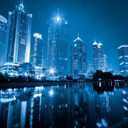 Фотошпалери Відображення Нью Йорка в водної гладі