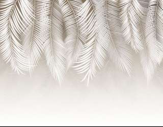 Фотошпалери сірі листя на стіну 31630